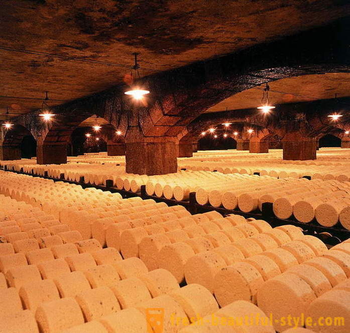 Il processo di produzione del formaggio Roquefort francese da antiche ricette