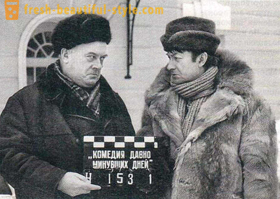 Dettaglio del famoso trio di eroi di commedie sovietiche