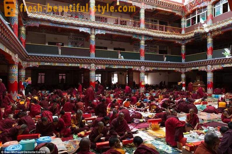 Il più grande buddhista Academy in tutto il mondo per 40.000 monaci TV vietati, ma ammessi iPhone