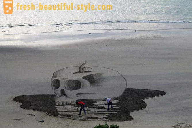 3D disegni sulla sabbia