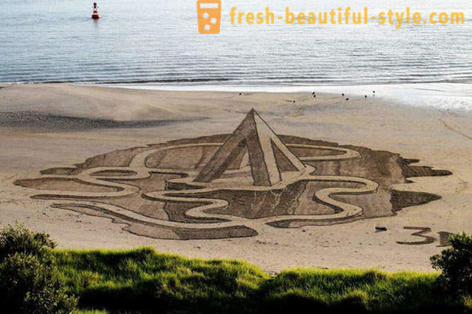 3D disegni sulla sabbia