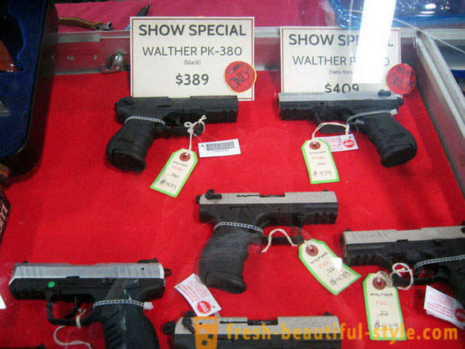 Esposizione e vendita di armi negli Stati Uniti