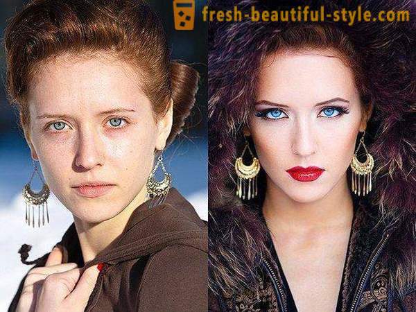 Prima e dopo: il make-up come un mezzo per cambiare l'aspetto