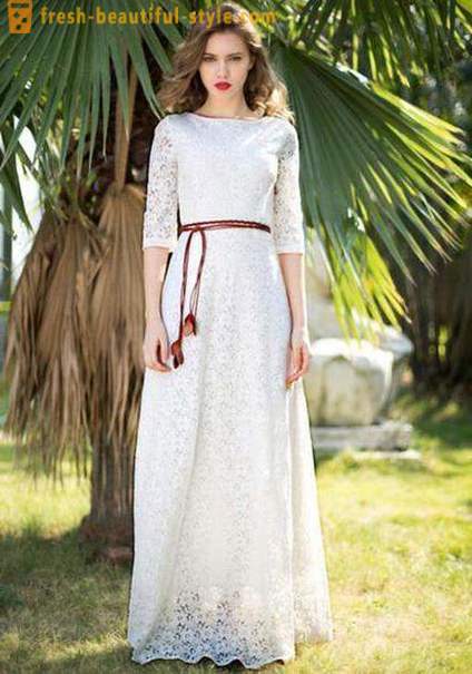 Lungo abito bianco - un elemento speciale del guardaroba femminile