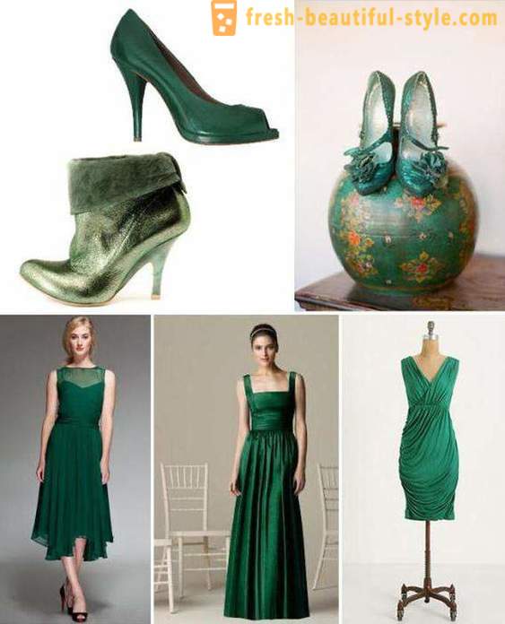 Da cosa indossare abito verde smeraldo? Trucco, manicure, scarpe da sera per Emerald