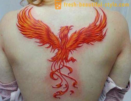 Phoenix - un tatuaggio, il cui significato non può essere compreso pienamente