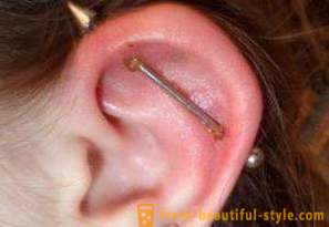 Puntura della cartilagine dell'orecchio: trattamento, gli effetti della