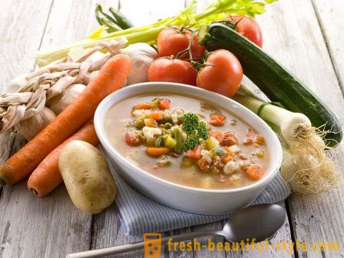 Zuppe di verdure per la perdita di peso. I segreti dello Chef