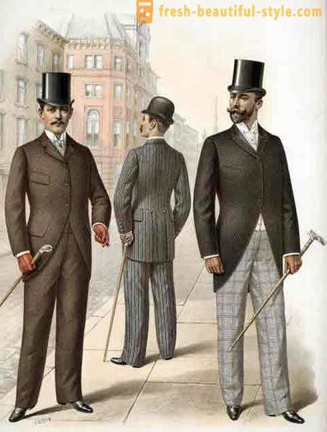 Moda maschile del 19 ° secolo. tendenze