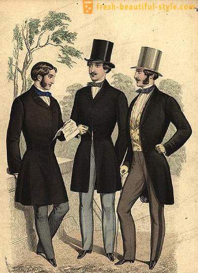 Moda maschile del 19 ° secolo. tendenze